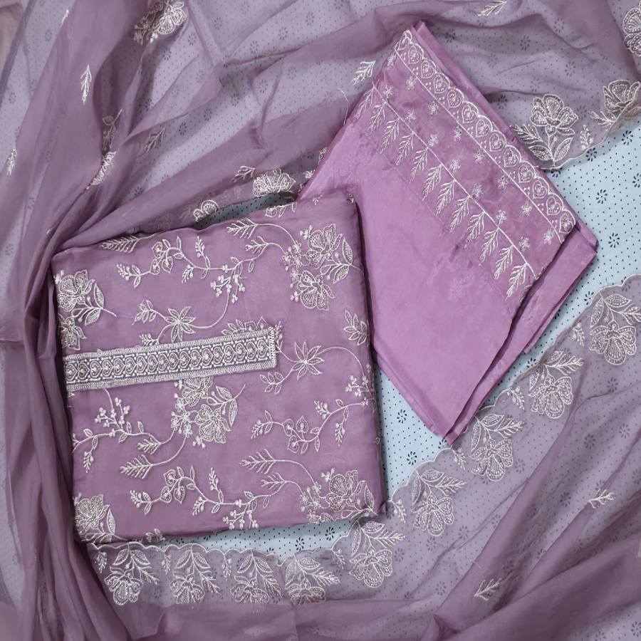 Organza Embroidered with Inner Attach