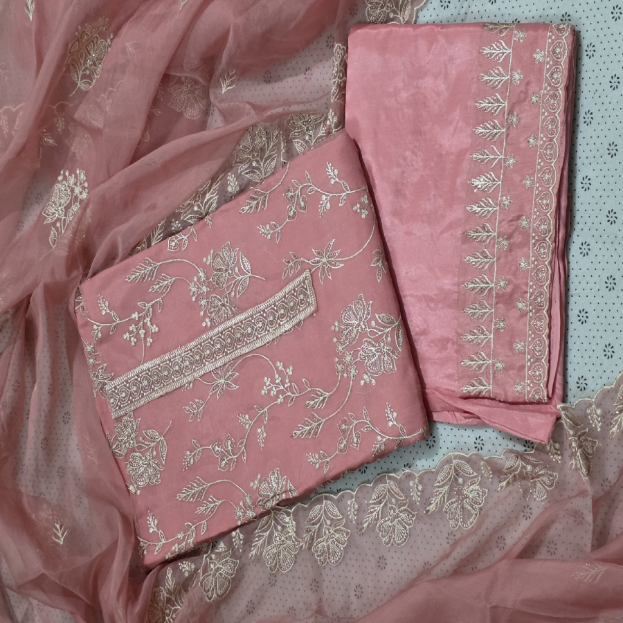 Organza Embroidered Two-Piece Set